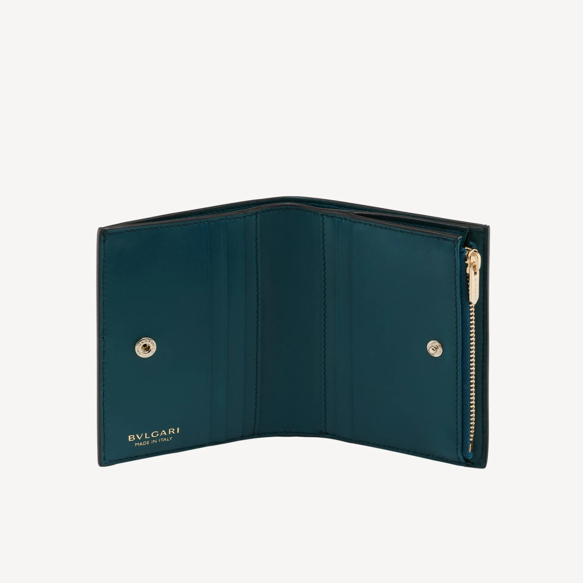 Bvlgari Logo Infinitum Kompaktes Portemonnaie