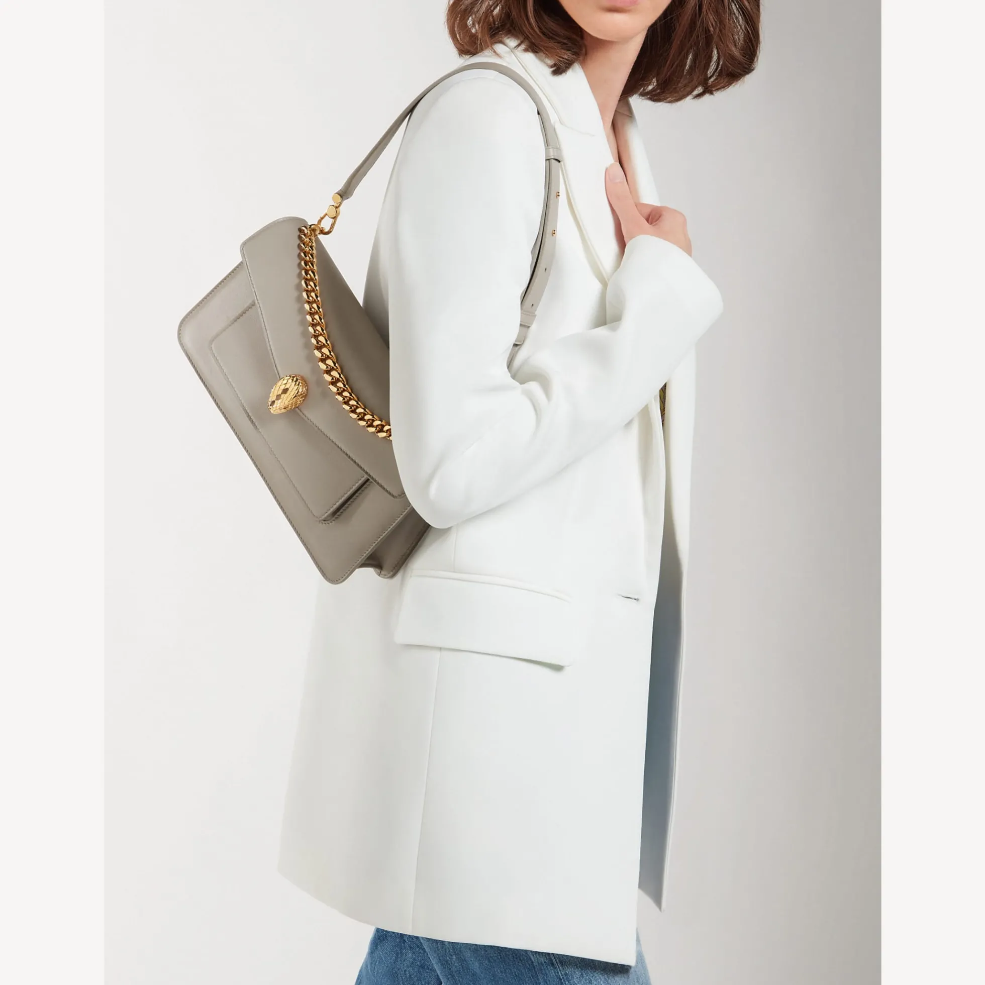 Serpenti East-West Maxi Chain Schultertasche