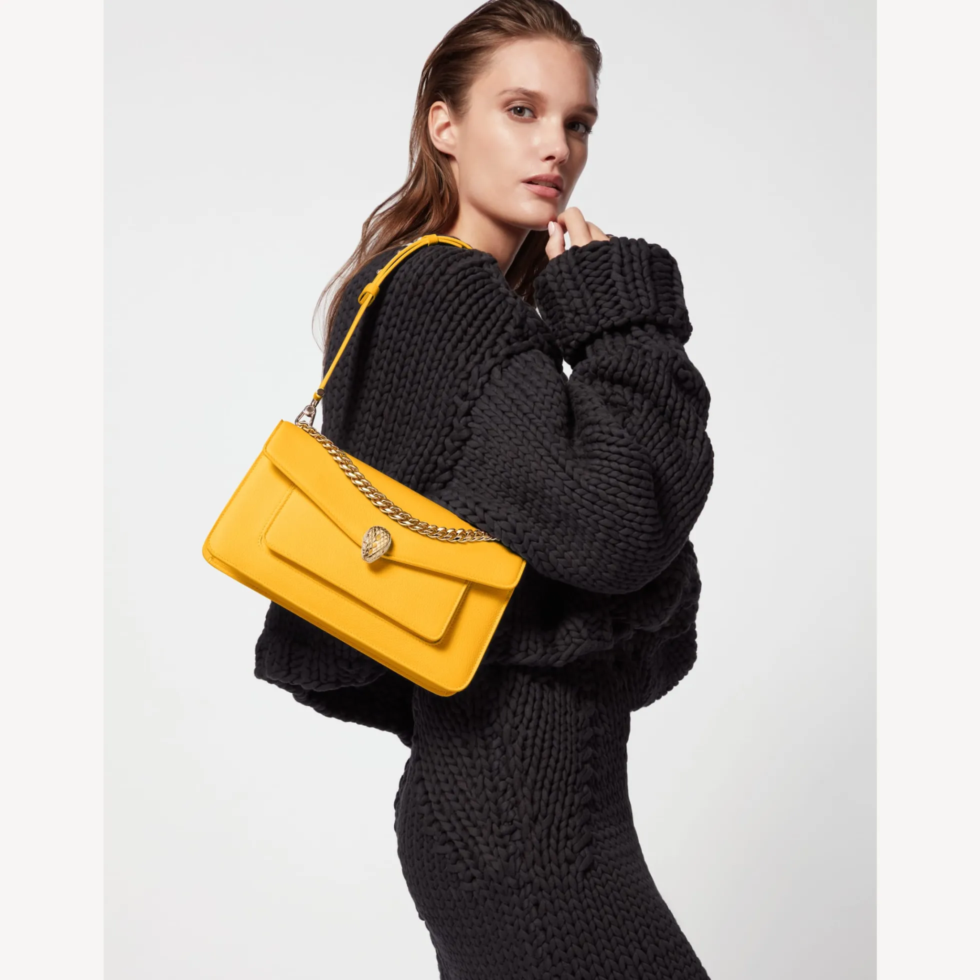 Serpenti East-West Maxi Chain Schultertasche