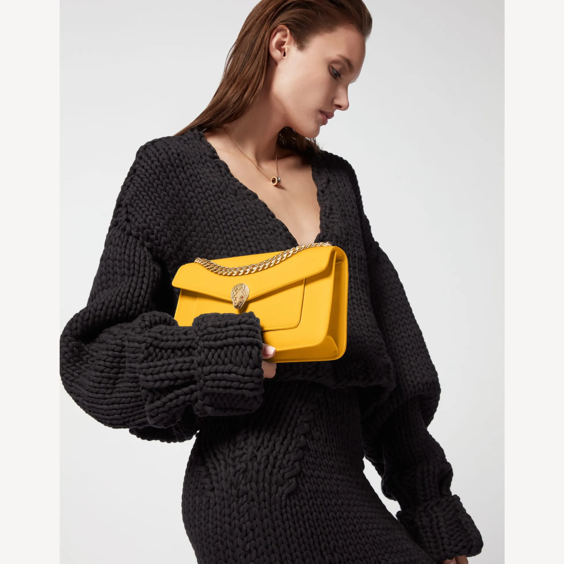 Serpenti East-West Maxi Chain Schultertasche