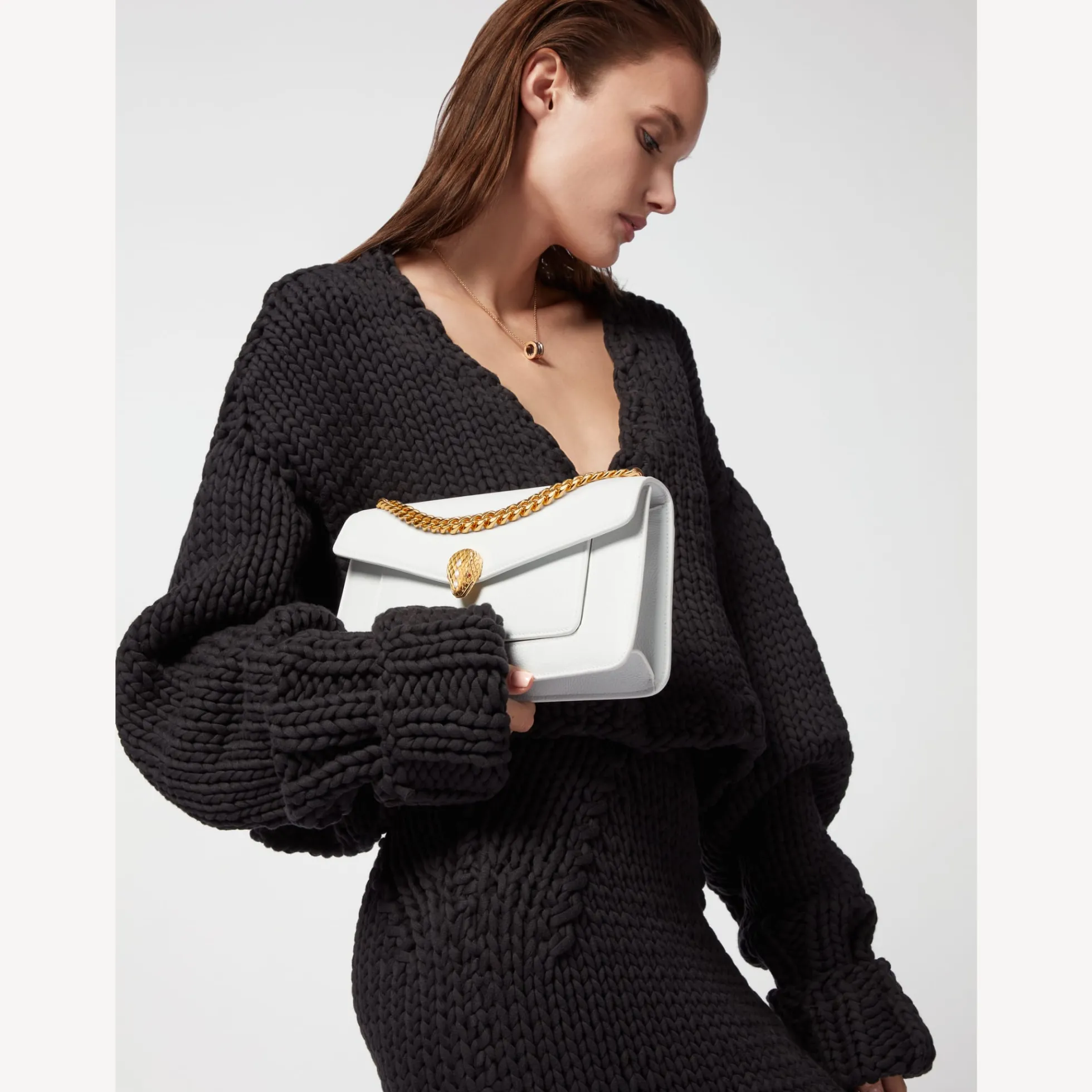 Serpenti East-West Maxi Chain Schultertasche