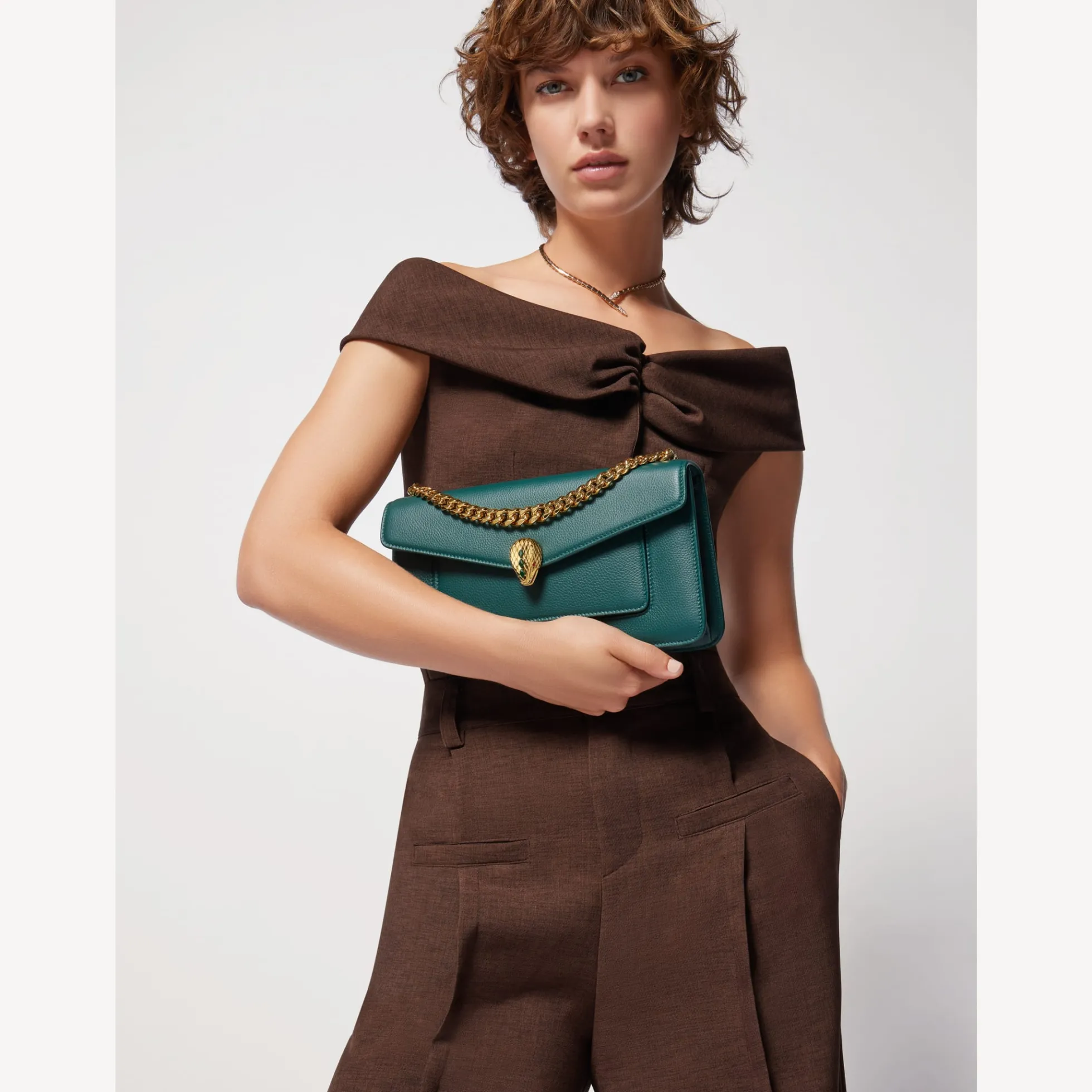 Serpenti East-West Maxi Chain Schultertasche