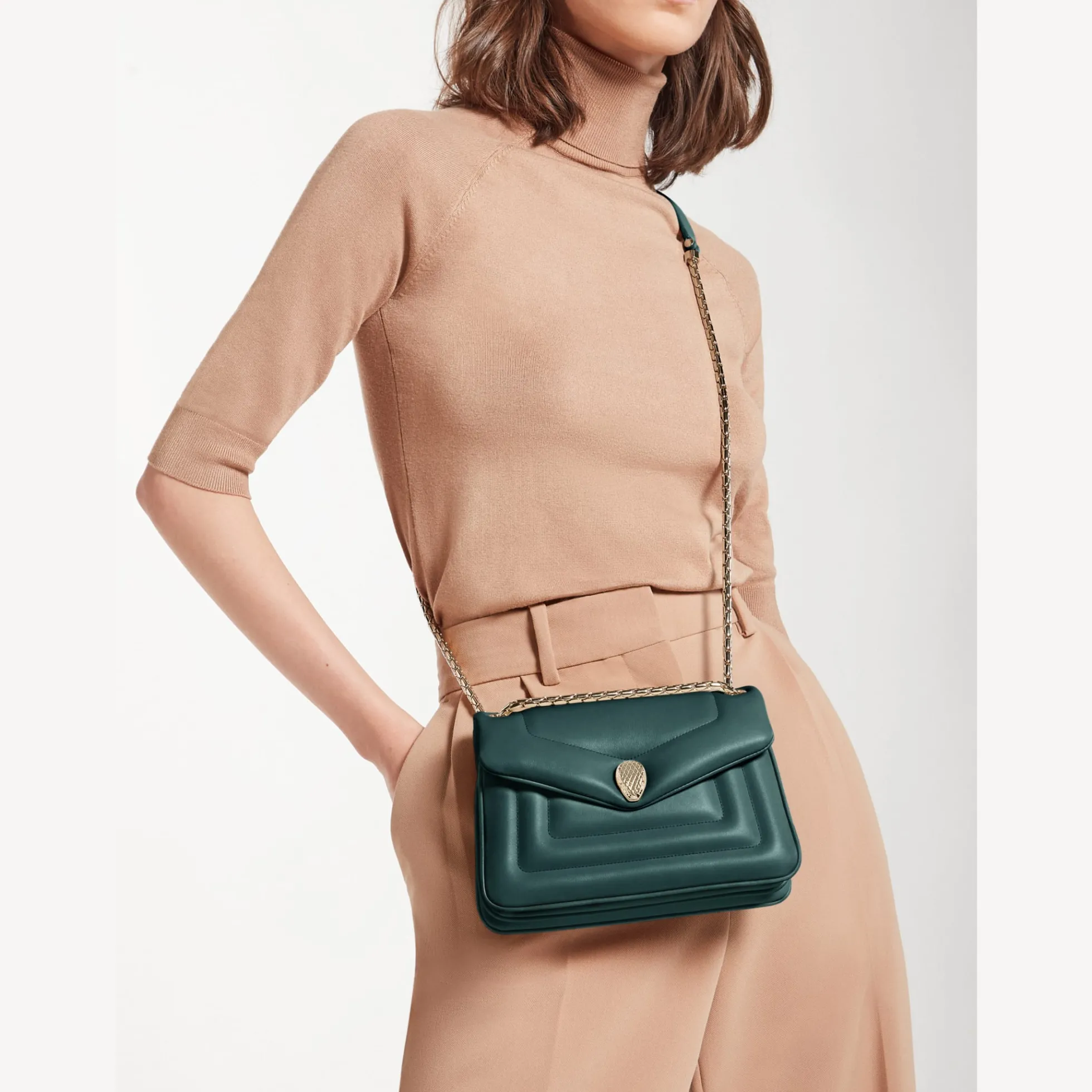 Serpenti Reverse Schultertasche